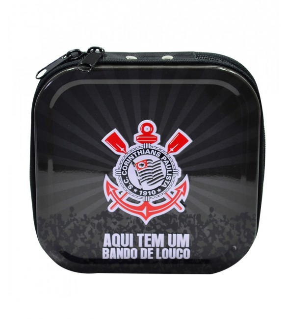 Porta Cd /dvd De Metal Para 24 Cds - Corinthians - produto oficial 